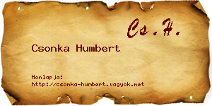 Csonka Humbert névjegykártya